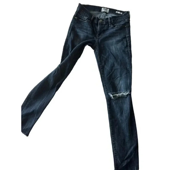 Frame Denim Le Skinny De Jeanne Distressed Medium Wash‎ Jeans Size 27 - Picture 3 of 5